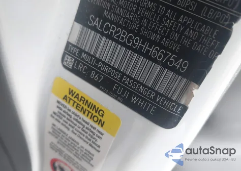 2017 Land Rover Discovery Sport Hse из США, поврежденный, VIN SALCR2BG9HH667549